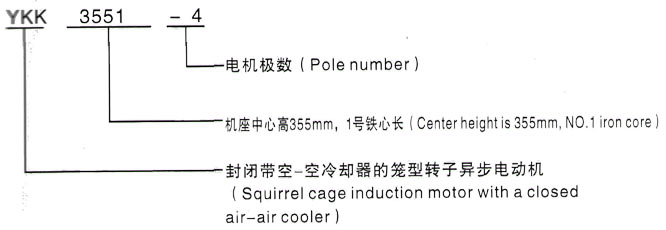 YKK系列(H355-1000)高压Y5004-8三相异步电机西安泰富西玛电机型号说明